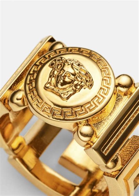 versace medusa ring silver|ring female medusa.